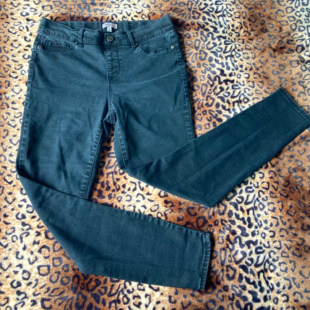 Juicy Couture Black Stretch Denim Pull on Jeggings Jeans Size 10 Y2K